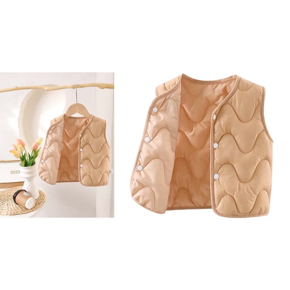 Little Boys Girls Puffer Vest Girls Vest Lightweight Button Down Cute Jackets Sleeveless Winter Outfits 12-18 Months