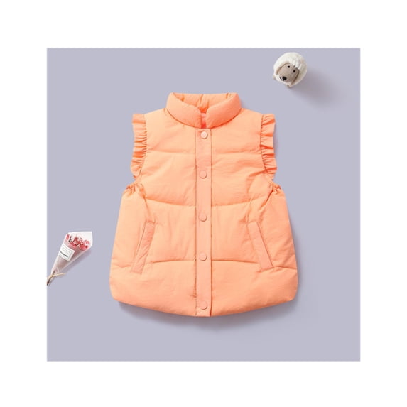 Little Boys Girls Puffer Vest Girls Vest Lightweight Button Down Windproof Down Jacket Sleeveless Kids Winter Jacket 3-4 Years