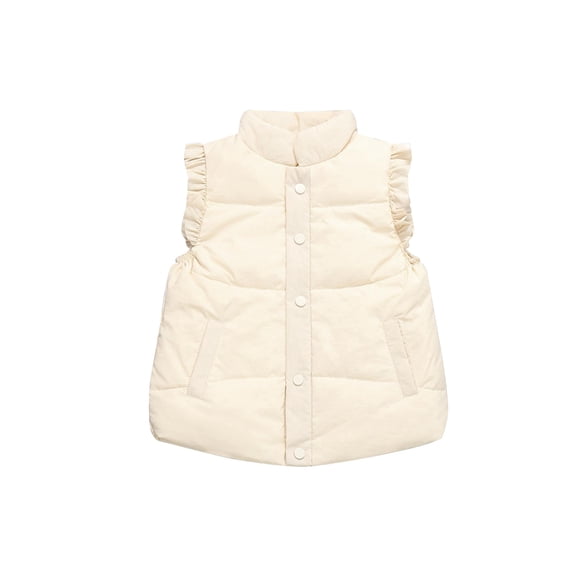 Little Boys Girls Puffer Vest Kids Boys Winter Vest Lightweight Button Down Cute Jackets with Sleeveless Kids Puffer Jacket 5-6 Years