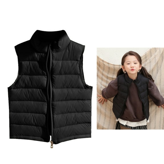 Little Boys Girls Puffer Vest Kids Winter Vest Light Weight Down Vest with Zip Up Windproof Down Jacket Sleeveless Kids Winter Jacket 5-6 Years