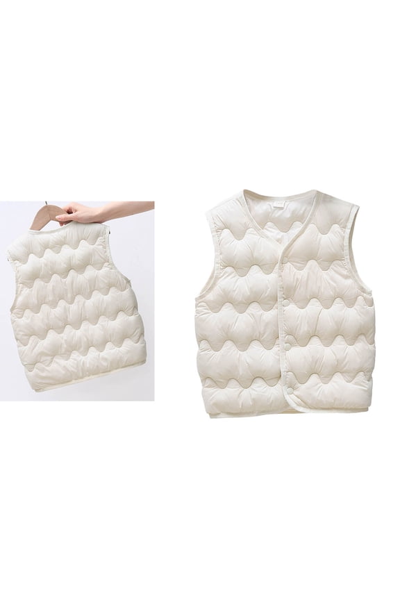 Little Boys Girls Puffer Vest Kids Winter Vest Lightweight Button Down Sleeveless Jacket Kids Winter Jacket 3-4 Years