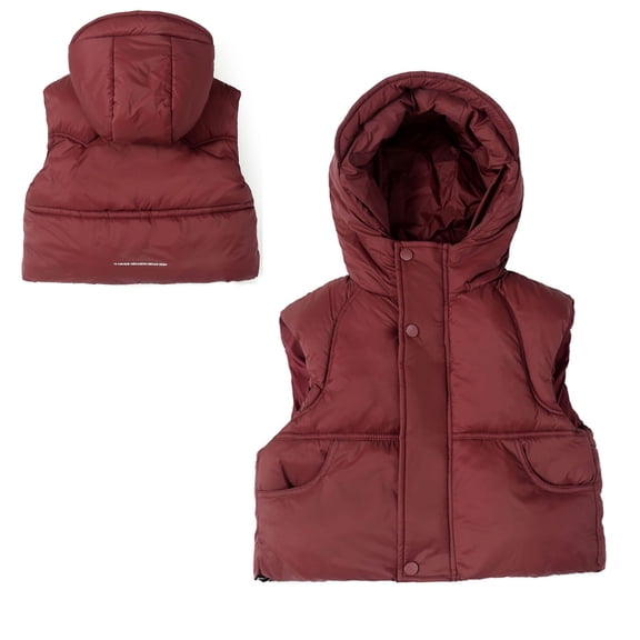 Little Boys Girls Puffer Vest Toddler Boys Winter Vest Cute Jackets Zipper Up Down Coats Winter Down Vest for Little Boys 1-2 Years