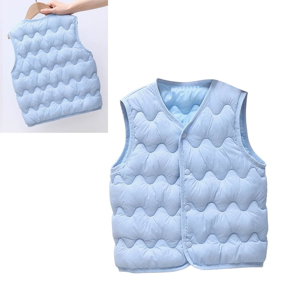 Little Boys Girls Puffer Vest Toddler Boys Winter Vest Lightweight Water-Resistant Button Down Cute Jackets with Sleeveless Girls' Fashion 2-3 Years