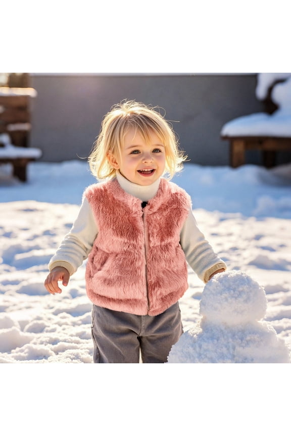 Toddler Boys Girls Puffer Vest Zipper Pink Chaleco Lightweight Kids Winter Jacket 3T