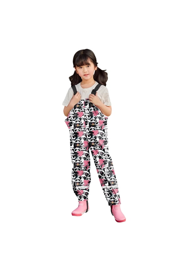 Little Boys Girls Rain Dungarees Windproof Mud Jumpsuit Clothes Polyester Blend Stylish And Snowy Day Outerwear Jackets Cute Fashion Size 8-9T