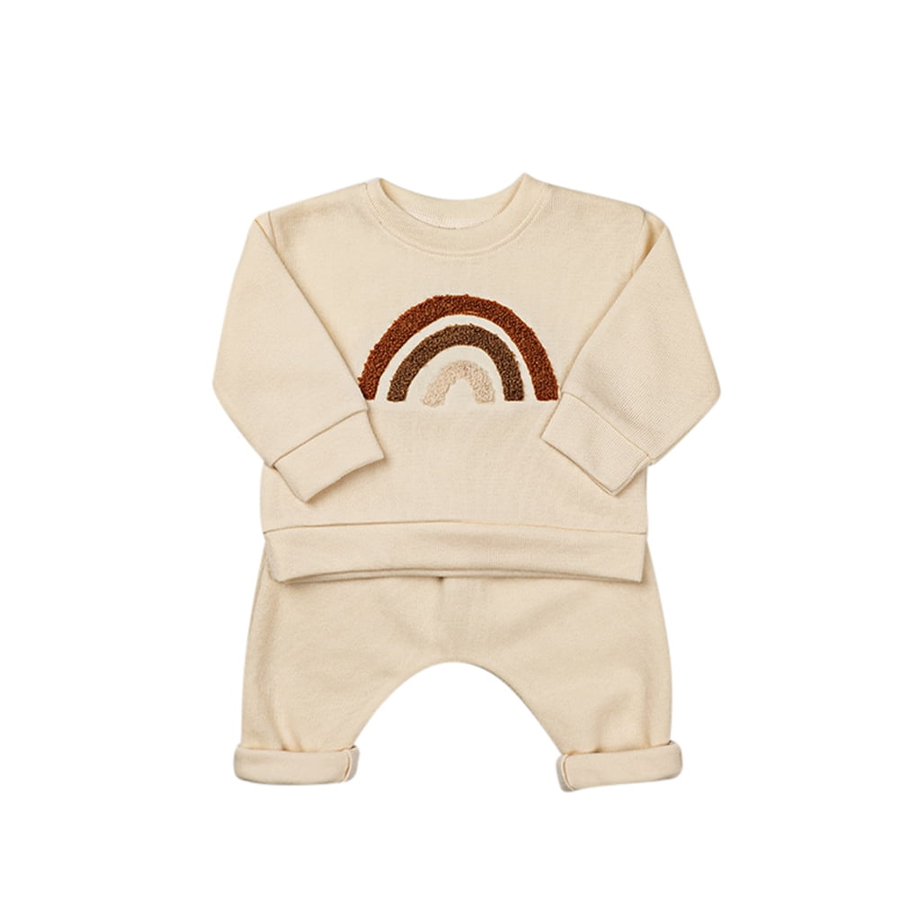 Kids sweatshirt and short in rainbow blooms main image 1