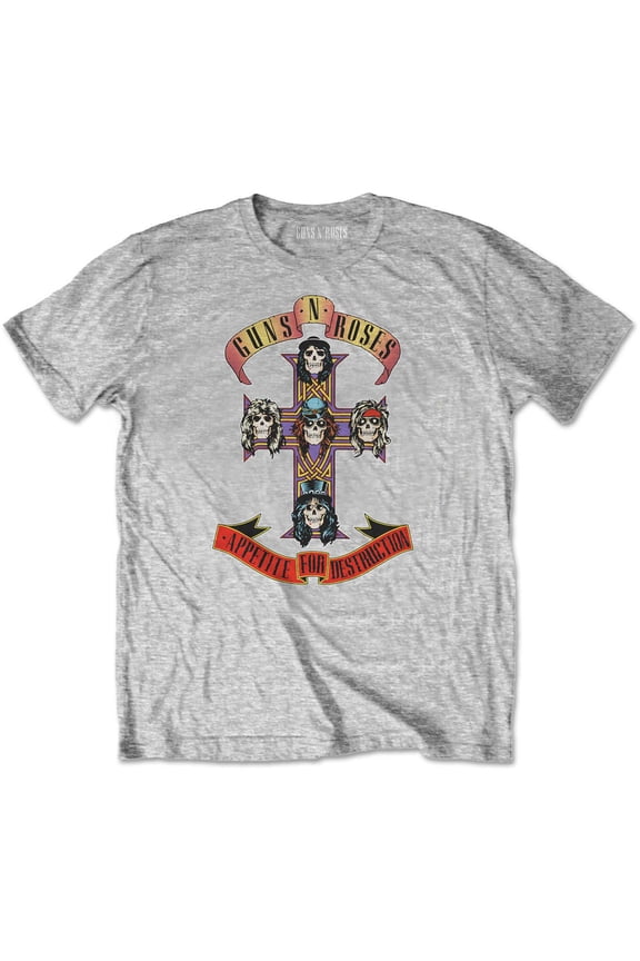 Little Boys' Guns N Roses Appetite for Destruction Childrens T-shirt 12T Heather