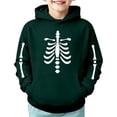 thumbnail image 1 of Little Boys Halloween Hoodies Skeleton Print Pullover Sweat Long Sleeve Outfit Kids Summer Casual Tops Size 6-7T, 1 of 4