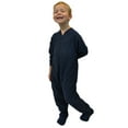 thumbnail image 1 of Little Boys Infant Toddler Navy Blue Fleece Footed Pajamas Sleeper, 1 of 3