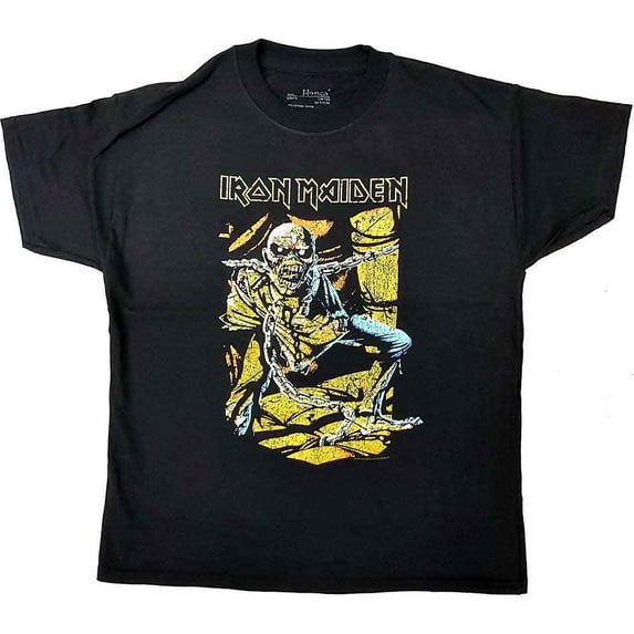 Little Boys' Iron Maiden Piece of Mind Childrens T-shirt 8 Black