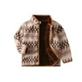 thumbnail image 1 of Little Boys Jacket Kids Warm Zip Up Outerwear Soft Coats Lightweight Pullover Fall Winter Clothes Coffee Size 5-6T, 1 of 3