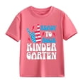 thumbnail image 1 of Little Boys Kids Back School T Shirt Patriotic Rock Hand Print Top Short Sleeve Casual Tee Spring Summer Clothing Pink Size 5-6T, 1 of 6