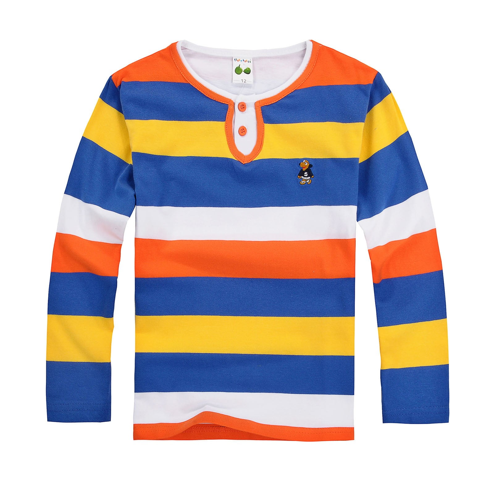 Kids -Boy's long sleeve shirt with contrast details inside the collar, cuff and the placket. main image 0