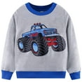 thumbnail image 1 of Little Boys Monster Truck Sweatshirt Toddler Boy Long Sleeve Pullover T Shirt Sport Tops Tee for Kids Gary Sweater 5T/8319, 1 of 5