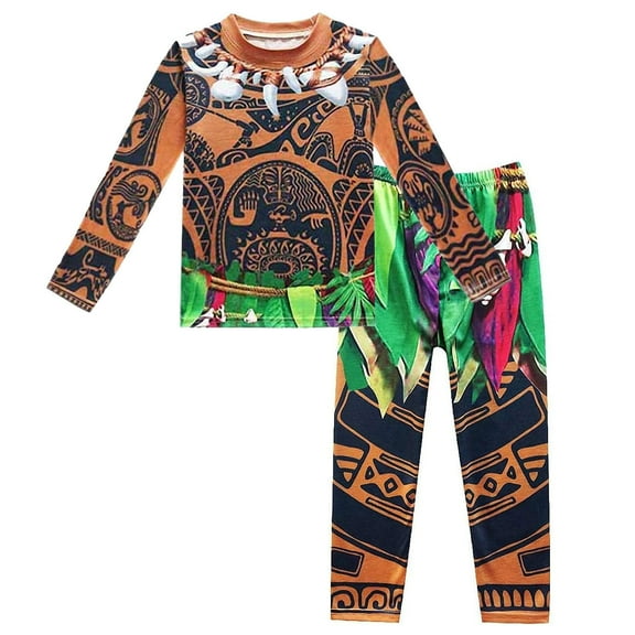 Little Boys Ocean Costume Set Halloween Hawaii Long Sleeve Pajamas Outfit 3-9Years