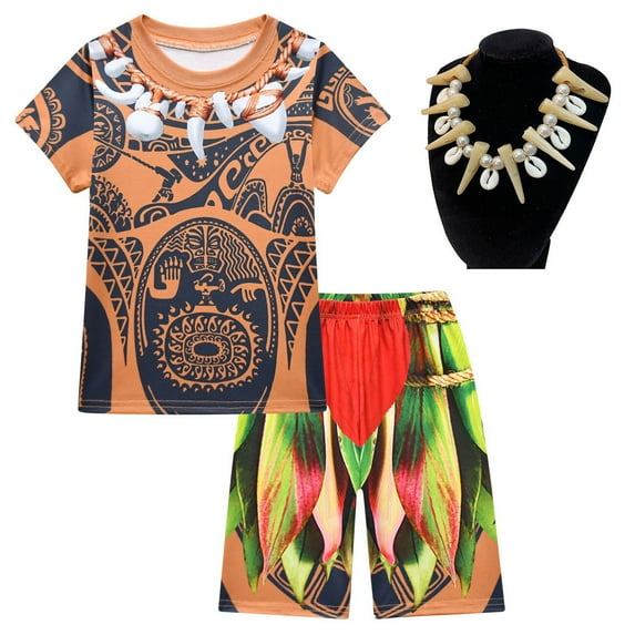 Little Boys Ocean Costume Set Halloween Hawaii Short Sleeve Pajamas Outfit 3-9Years