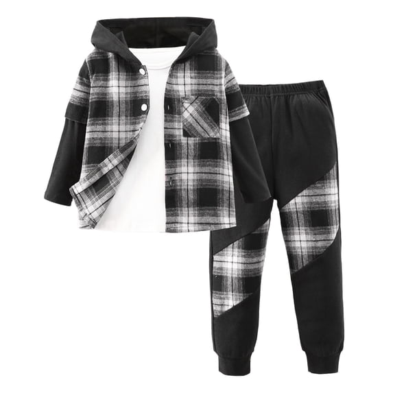 Little Boys Outfit Long Sleeve Prints Tops And Pants Child Kids Two Piece Fall Winter Cloths for Boys Size 4-5T