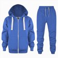 thumbnail image 1 of Little Boys Outfits Clothes Girl Spring Fall Hooded Long Sleeve Drawstring Pants 3M 6M 12M 18M 24M 2T 3T Everyday Outfit Set 2 PC, 1 of 6