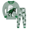 thumbnail image 1 of Little Boys Outfits Dinosaur Cotton 2 Piece Train Toddler Loungewear Fall Winter Clothes Set, 1 of 4