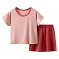 thumbnail image 1 of Little Boys Pajamas Set Crewneck Short Sleeve Top and Shorts Set Girls Casual Pajamas Set Little Boys Size Clothes 8-9 Years, 1 of 3