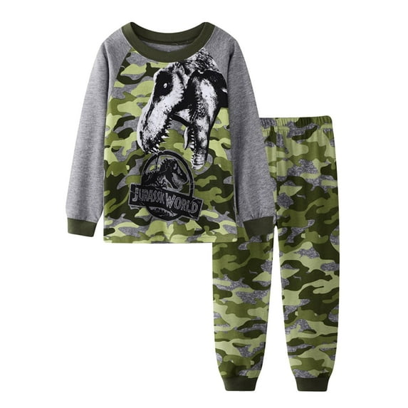 Little Boys Pajamas Set Cute Casual Prints Long Sleeve Sets Toddler Boys Pjs Kids Sleepwear Sets