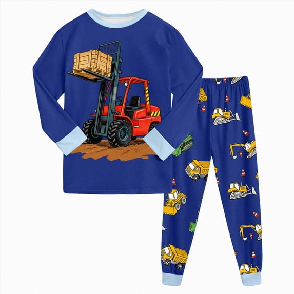 Little Boys Pajamas Sets Cotton Toddler Clothes Kids Pjs Sleepwear 6-12 Months 12-24 Months 2t 3t 4t 5t 6t 7t 8t 9t Children(Blue,4-5 Years)