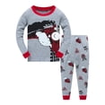 thumbnail image 1 of Little Boys Pajamas Sets for Toddler 100% Cotton Train Sleepwear Long Sleeve 2 Piece Kids Clothes Pjs 3-7T Grey 6262-8T, 1 of 5