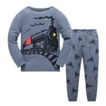 thumbnail image 1 of Little Boys Pajamas for Toddler Clothes Set Train Truck Sleepwear Long Sleeve 100% Cotton 2 Piece Kids Pjs Size 3T/6012, 1 of 7