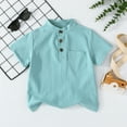 thumbnail image 1 of Little Boys Polo Shirt Blue School Uniform Shirts Summer Shirt Short Sleeve Polo Boys Shirts Size 6-7 Years, 1 of 3