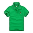 thumbnail image 1 of Little Boys Polo Shirt Green Polo Shirt for Boys Short Sleeve Polo Casual Blouse Tops Pullover 4-5 Years, 1 of 2