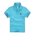 thumbnail image 1 of Little Boys Polo Shirt Light Blue Tshirt Boys Kids Short Sleeve Shirts Tee Tops Clothes 4-5 Years, 1 of 2