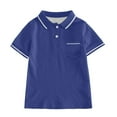 thumbnail image 1 of Little Boys Polo Shirt Navy Shirt for Boys Fashion Shirts Short Sleeve Polo Boys Clothes Size 5-6 Years, 1 of 4