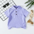 thumbnail image 1 of Little Boys' Polo Shirt Purple Shirt for Boys Casual Blouse Tops Pullover Kids Short Sleeve Shirts Shirts for Boys 4-5 Years, 1 of 6