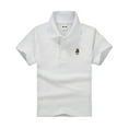 thumbnail image 1 of Little Boys' Polo Shirt White Polo Shirt Boys Short Sleeve Shirt Casual Blouse Tops Pullover 4-5 Years, 1 of 2