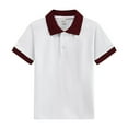 thumbnail image 1 of Little Boys Polo Shirts Shirt for Boys Short Sleeve Polo Casual Blouse Tops Pullover 6-7 Years, 1 of 2