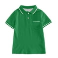 thumbnail image 1 of Little Boys Polo Shirts Green Polo Shirt for Boys Rugby Shirt Short Sleeve Polo Boys Boys Polo Shirts Size 5-6 Years, 1 of 4