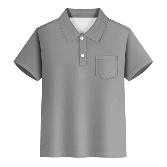 Little Boys Polo Shirts Grey Collar Shirt Kids Collar Shirts Boys Boys Short Sleeve Polo Shirts Boys Clothes Size 5-6 Years