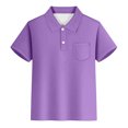 thumbnail image 1 of Little Boys Polo Shirts Purple Polo Shirt Boys Rugby Shirts Boy Short Sleeve Shirt Shirts for Boys 5-6 Years, 1 of 4
