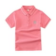 thumbnail image 1 of Little Boys Polo Shirts Red Shirt Boys Button Up Shirt Boys Boy Short Sleeve Shirt Boys Clothes Size 6-7 Years, 1 of 2