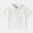 thumbnail image 1 of Little Boys' Polo Shirts White School Uniform Shirts Casual Blouse Tops Pullover Boys Short Sleeve Polo Shirts Boys Polo Shirts Size 5-6 Years, 1 of 3