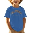 thumbnail image 1 of Little Boys Shirts California Shirts Graphic Letter Print Short Sleeve Summer Crewneck Tops Basic Tees Girls Tops Size 4-5 Years, 1 of 4