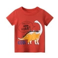thumbnail image 1 of Mrzhqd Little Boys Shirts Tops Tee Tops Cartoon Dinosaur For 17 Short Baby Shirts Sleeve Kids T Clothes Crewneck Years Tops For 4-5 Years, 1 of 2