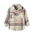 thumbnail image 1 of Little Boys Shirts & Tops Toddler Boys Girls Children Autumn Winter Long Sleeve Blouse Tops Plaid 7 Colors Outwear, 1 of 5