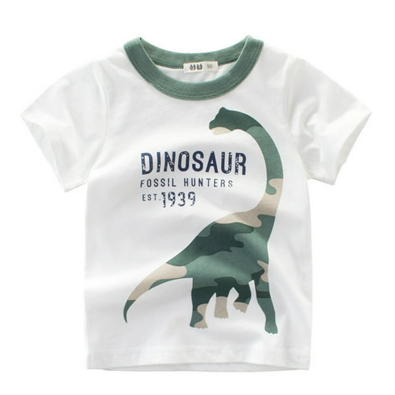 Little Boys Shirts & Tops Toddler Kids Baby Boys Camouflage Dinosaur Short Sleeve Crewneck T Shirts Tops Tee Clothes For 1-7 Years