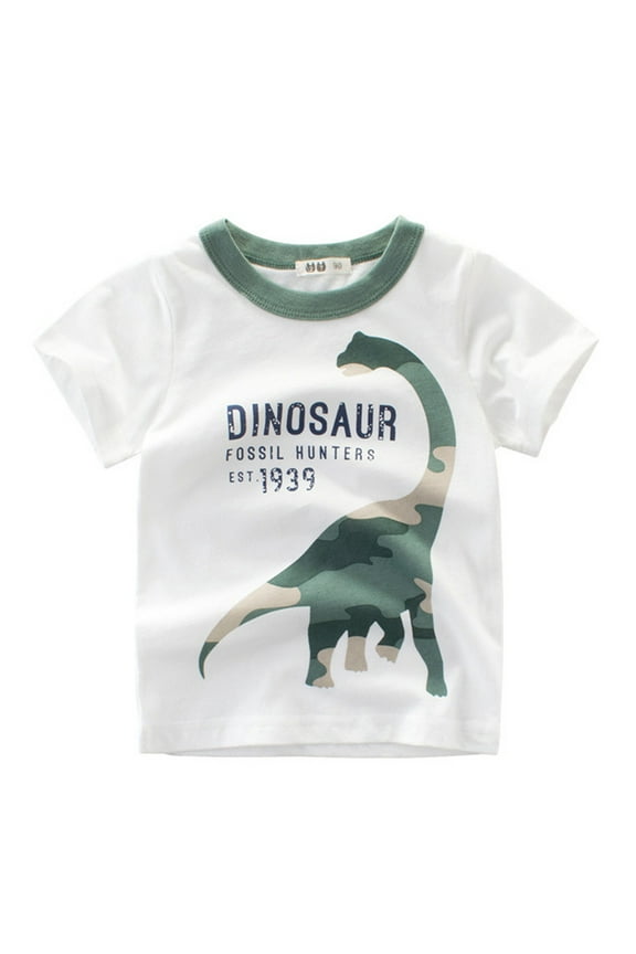 Little Boys Shirts & Tops Toddler Kids Baby Boys Camouflage Dinosaur Short Sleeve Crewneck T Shirts Tops Tee Clothes For 1-7 Years
