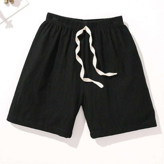 Little Boys Shorts for Kids Casual Linen Straight Leg Regular Shorts Toddler Boy Summer Clothes 3-4 Years Shorts Boys Boys Clothes