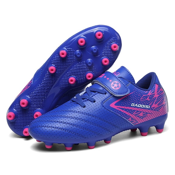 Little Boys Sneakers Cleats With Detachable Studs Training Matches Lightweight Athletic Football Shoes