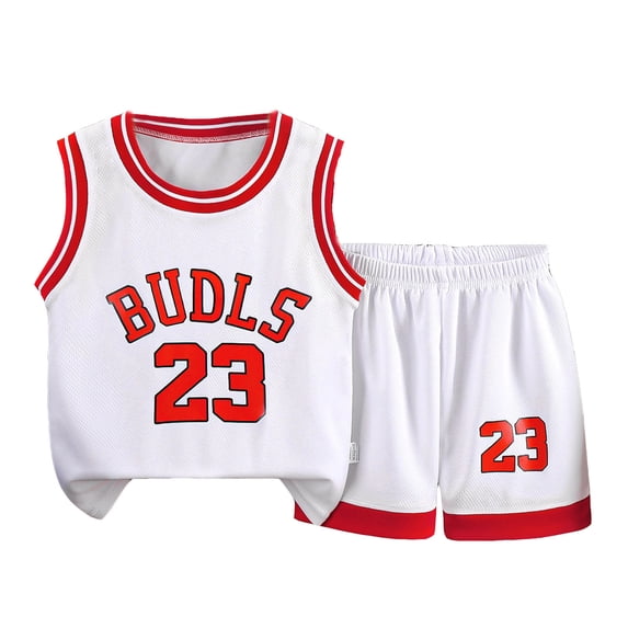 Little Boys Sports Shorts Sets Tracksuit 2 Piece Basketball Performance Tank Top And Shorts Outfits Size 5-6T