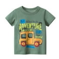 thumbnail image 1 of Toddler Kids Shirts Boys Girls Cartoon Cars Short Sleeve Crewneck T Shirts Tops Tee Clothes Workout Sports Clothes For Child, 1 of 7