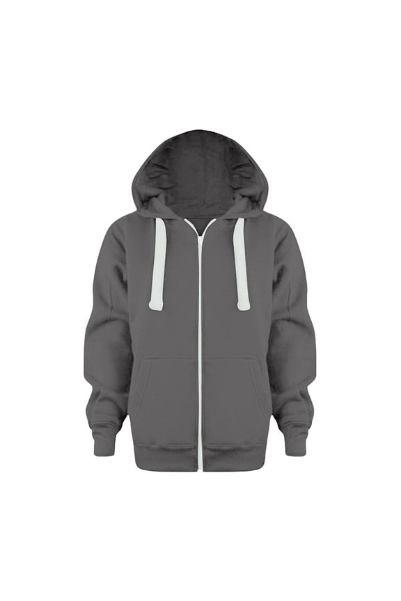 Little Boys Sweatshirt Zipper Hoodie Solid Color Jackets Long Sleeve Tops Size 6-7T